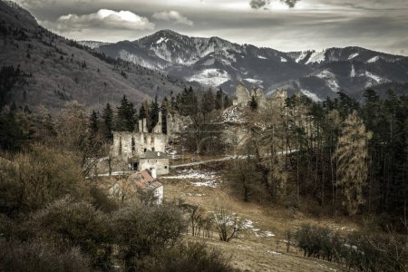 Ruins of Castle Sklabina in Slovaka