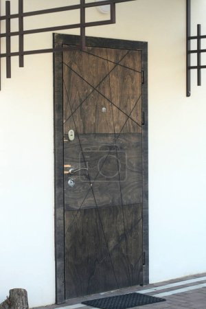 Wood door at country house