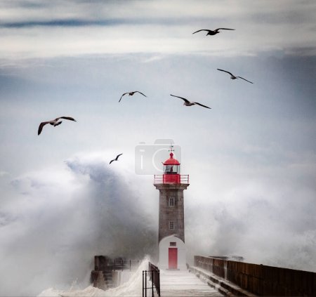 Foto de Faro de Felgueiras - Porto - Portugal - Imagen libre de derechos