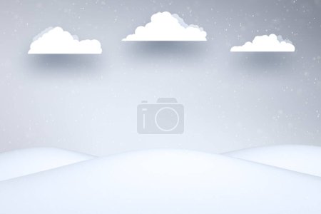 Photo for White copy space Christmas holiday winter landscape snowy backgrounds. - Royalty Free Image