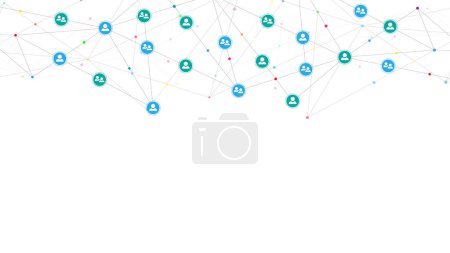Photo for Connecting people and communication concept, social network. High quality illustration - Royalty Free Image