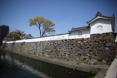 Das Schloss Funai in der Stadt Oita, Präfektur Oita, auf der Insel Kyushu. Funai Castle, auch als Oita Castle bekannt, ist eine historische japanische Burg in Oita City, Präfektur Oita, auf der Insel Kyushu. 