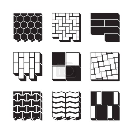 Illustration for Concrete paving blocks - vector illustration - Royalty Free Image
