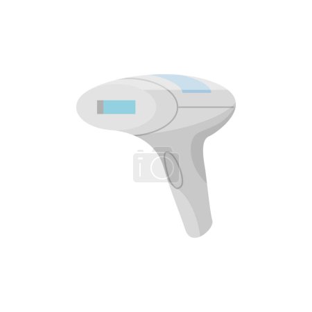 Illustration for Laser hair removal tool icon flat vector illustration isolated on my white background. Device for professional depilation and hair removal beauty procedure. - Royalty Free Image