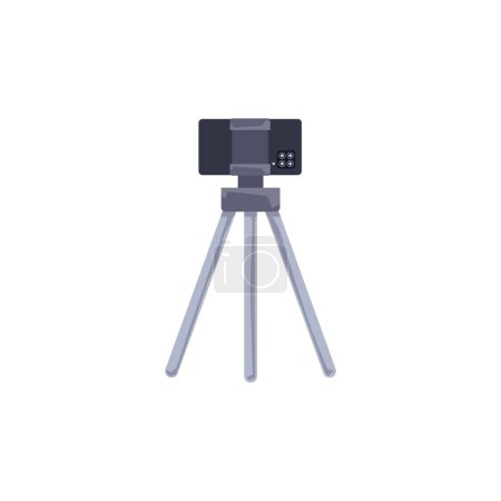 Illustration for Modern mobile photography setup. Vector illustration showing a smartphone mounted on a mini tripod for mobile photographers - Royalty Free Image