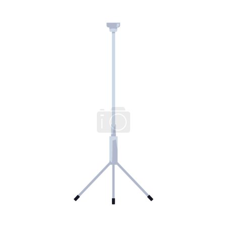 Sleek, extendable monopod with tripod base in a simple vector illustration, suitable for camera support systems