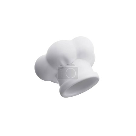 A classic white chefs hat, also known as a toque, in vector illustration, perfect for culinary branding and kitchen attire themes.