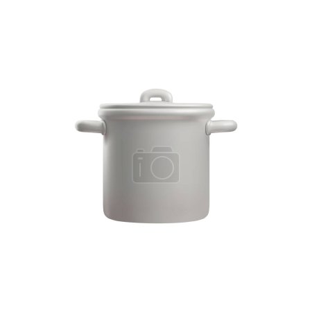 A sleek, modern design of a cooking pot with a lid, rendered in a vector illustration, perfect for culinary and kitchenware themed graphics.