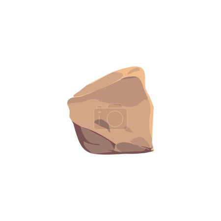 Ladrillo de piedra, ilustración de vectores planos de roca. Carretera de superficie de textura marrón o material de suelo. adoquines naturales para pavimento, baldosas de mármol, pieza de ajuste, losa de arena aislada en blanco