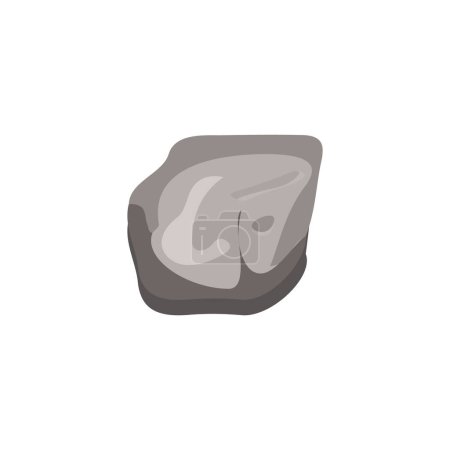Illustration for A shaded grey stone with a smooth surface. Vector illustration, perfect for detailed landscape design or environmental artwork. - Royalty Free Image