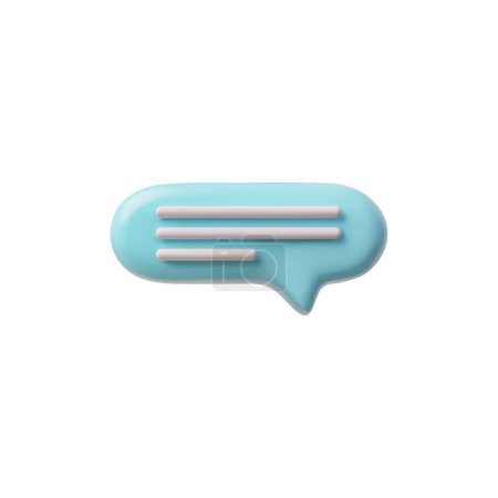 Icono de burbuja de voz azul suave 3D. Ilustración vectorial de una burbuja serena de habla azul con líneas de color rosa pálido, ideal para temas de comunicación pacífica en aplicaciones móviles e interfaces de medios digitales.