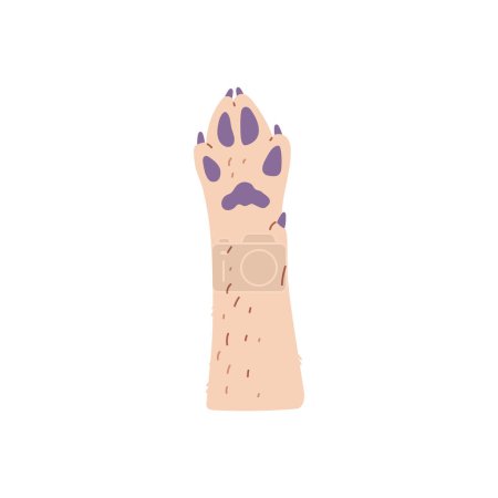 Vector illustration of a cute dog paw with a light color. A pet-themed icon for veterinary medicine in a playful cartoon style. Perfect for animal graphics.