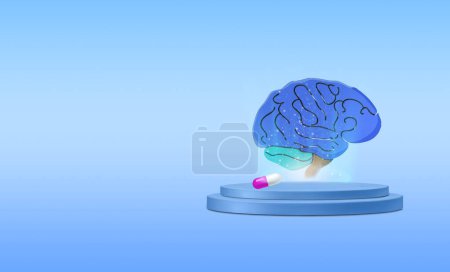Foto de Médico y enfermera observando y discutiendo el cerebro humano, Ciencia y Concepto Médico, Medicina Futura, Cerebro Humano 3D - Imagen libre de derechos