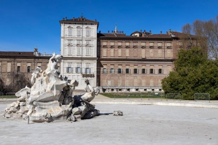 Photo for TORINO (TURIN), ITALY, MARCH 25, 2023 - View of Royal Palace and gardens with Fountain of the Nereids and the Tritons of Torino, Italy - Royalty Free Image