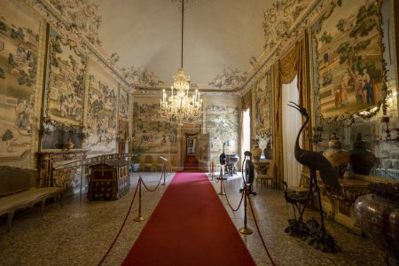 Téléchargez les photos : RACCONIGI, ITALIE, 14 MAI 2023 - Intérieur du château de Racconigi, province de Cuneo, Piémont, Italie - en image libre de droit