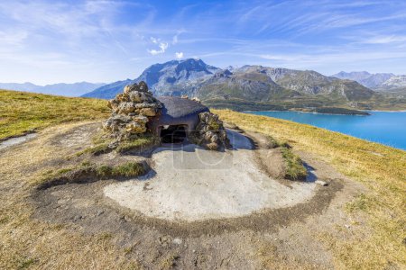 Photo for War station near Ronce Fort on the Mont-Cenis lake  between the Italian Val di Susa and the French Maurienne valley, France - Royalty Free Image