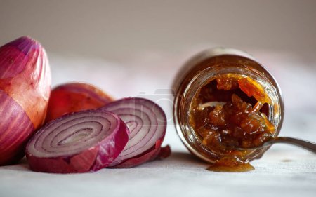Foto de Red onion marmalade jam confiture. - Imagen libre de derechos