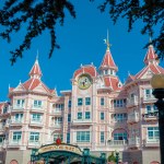 Paris, France - June 02, 2023: Hotel Disneyland, it is located at the entrance of Disneyland Paris, also called Eurodisney in Paris.