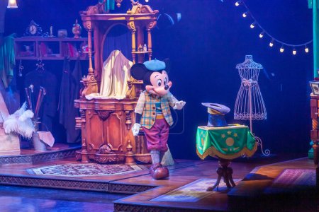 Photo for Paris, France - June 02, 2023: The Mickey and the Magician Show. As the magician's apprentice, Mickey learns the tricks of his trade from magical Disney Characters. - Royalty Free Image