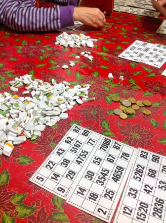 Photo for Neapolitan tombola game. Traditional Christmas game similar to bingo. - Royalty Free Image