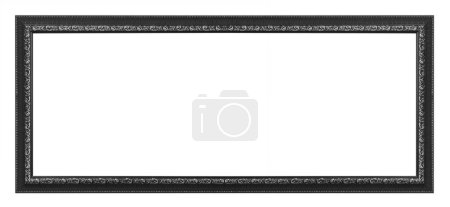 old antique black frame isolated decoration carved wood easel ancient black frame isolated on white for white