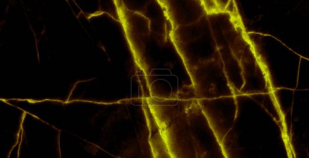 Photo for Black marble background with yellow veins - Royalty Free Image