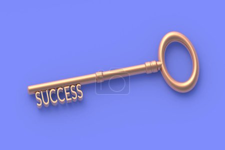 Photo for The word success on the key. Business concept. 3d rendering - Royalty Free Image