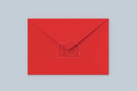 Postal envelope. Business correspondence. Top view. 3d render
