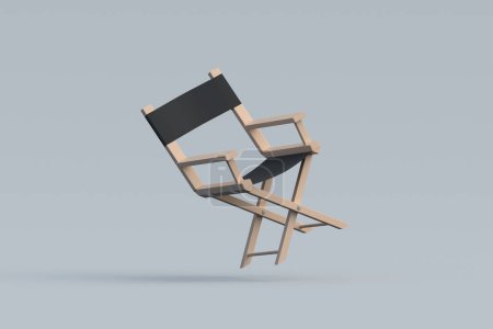 Photo for Falling director chair. Movie industry concept. Cinema production. Professional collapsible armchair. Movie premiere. Equipment for studio. 3d render - Royalty Free Image