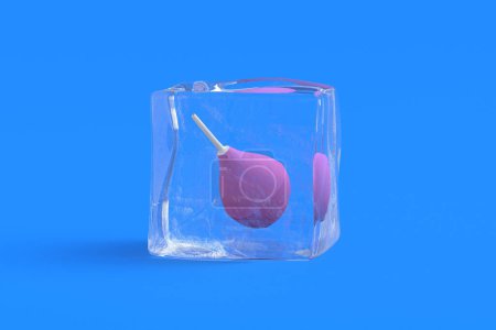Photo for Enema in ice cube. 3d illustration - Royalty Free Image
