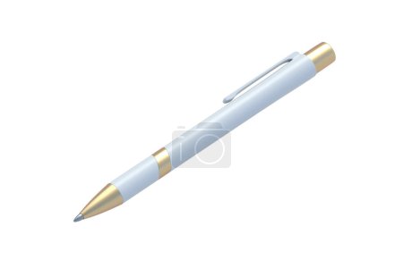 Photo for Ballpoint pen isolated on white background. 3d render - Royalty Free Image