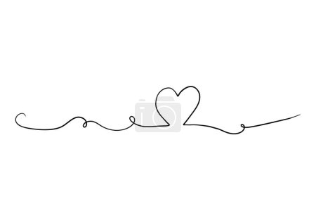 Photo for A heart written in one line. Good for any project. - Royalty Free Image