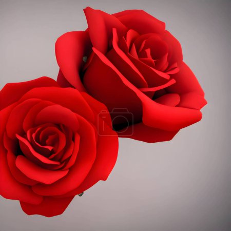 Photo for A high quality red  rose with green leaves, stunning looks - Royalty Free Image