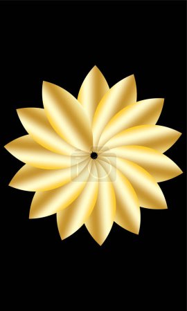 Photo for Golden flower leaf leaves abstract background premium vector art - Royalty Free Image