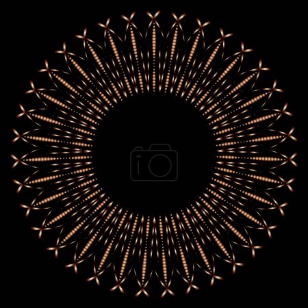 Photo for Sun ray fire flare blast burst explosion effect EPS File for editing as you wish. NO size limitation as the file is vector. Premium metallic gradient pattern mandala repetitive design symbol vector fireworks night shot sky shots. - Royalty Free Image