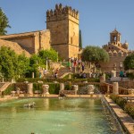 Exposure of the Gardens of the Alcazar de los Reyes Cristianos, Alcazar Andalusi and Museum, Cordoba, Spain