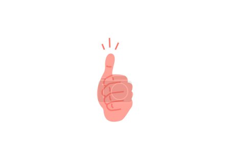Illustration for Hand Showing Symbol okay or alright. Gesture of Thumb up. Like Positive Fist on White Backdrop. Sign for Web, Poster or Infographic.  Agree with someone. Happy with an idea or situation. - Royalty Free Image