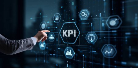 Téléchargez les photos : Key Performance Indicator KPI using Business Intelligence BI . - en image libre de droit