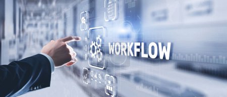 Workflow Repeatability Systematization Buisness Process. Business Technology Internet.