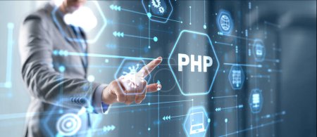 Téléchargez les photos : Hypertext Preprocessor PHP Programming. Interpreted programming language. - en image libre de droit