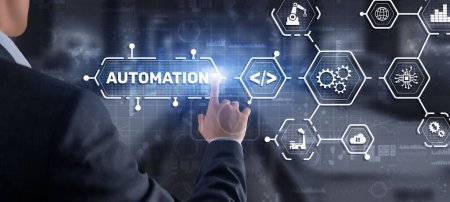 Automatización Concepto Innovación. Mejora de las soluciones de productividad para su negocio.