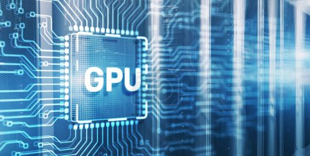 Téléchargez les photos : Processeur graphique GPU Hardware Tech. Puce de carte de circuit électronique 3d. - en image libre de droit