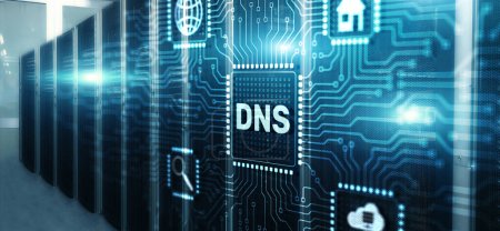 Téléchargez les photos : DNS. Système de noms de domaine. Communication Web en réseau 2023. - en image libre de droit
