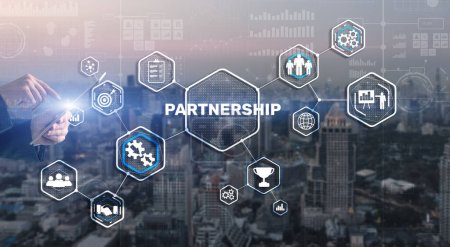 Partenariat d'entreprises. Collaboration. Business Technology Internet concept.