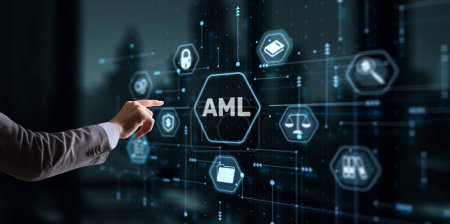 Téléchargez les photos : AML Anti Money Laundering Financial Bank Business Technology Concept. - en image libre de droit