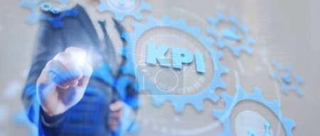 Photo for KPI. Key performance indicator. Business technology Internet and network concept. Background Data Center. - Royalty Free Image