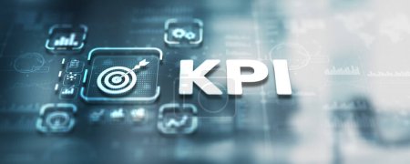 Téléchargez les photos : Indicateur de performance clé KPI concept de technologie d'entreprise sur écran virtuel. - en image libre de droit