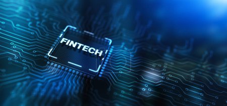 Téléchargez les photos : Fintech financial technology digital money internet banking concept. - en image libre de droit