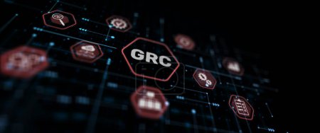 Foto de GRC Governance Risk and Compliance concept. - Imagen libre de derechos