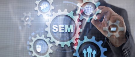 Téléchargez les photos : SEM Search Engine Optimization Traffic Website Internet Business Technology Communication Concept. - en image libre de droit